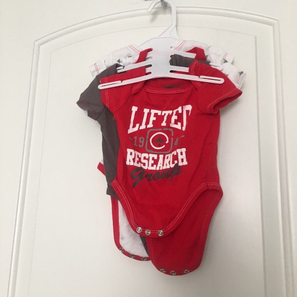 Lifted Research Group Infant Baby Boys Lot of 4 Snap Crotch Shirts Sz 0-…